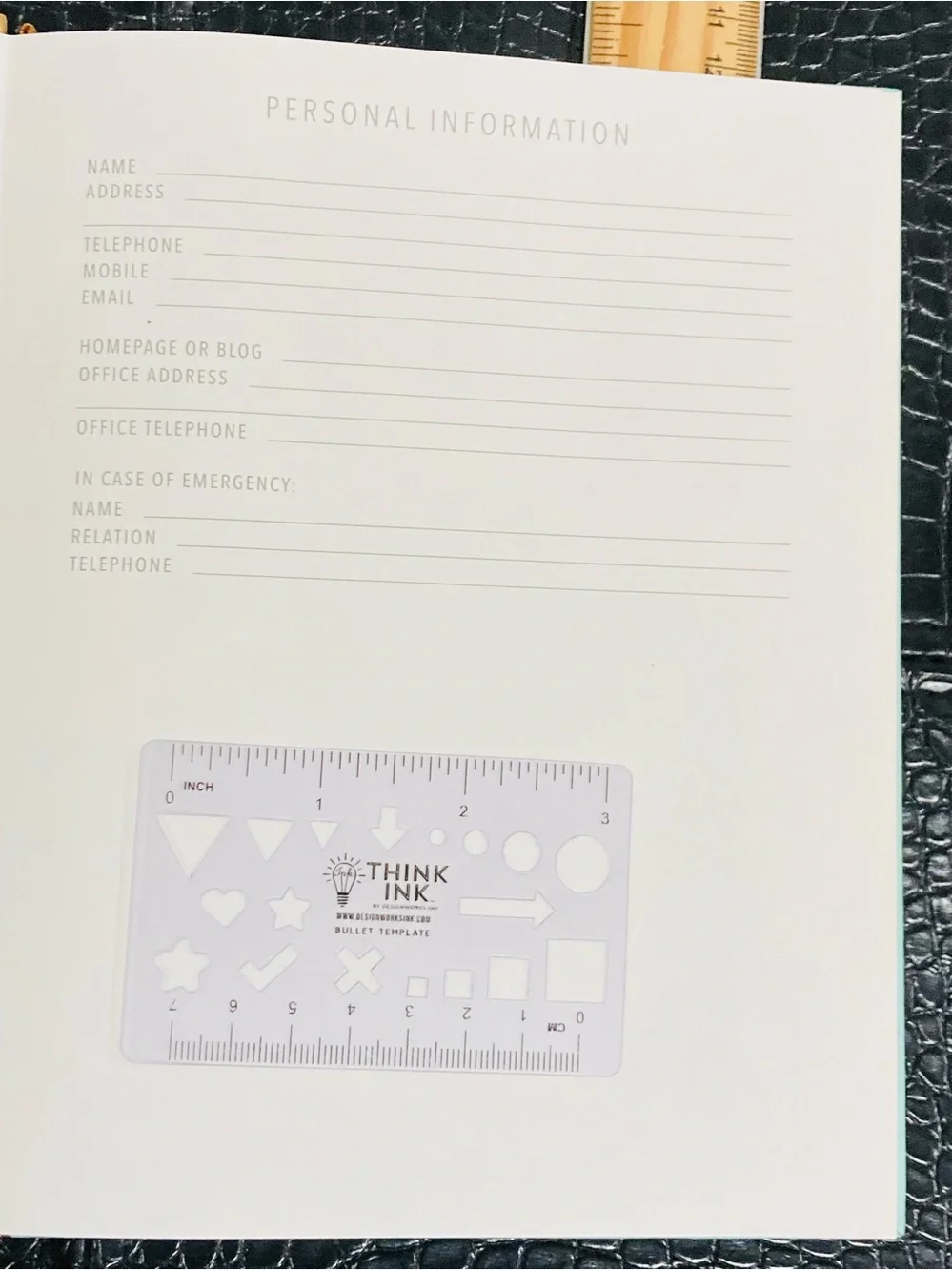 Think Ink Dot Notebook - Mint with Gold Dots and Pen Holder